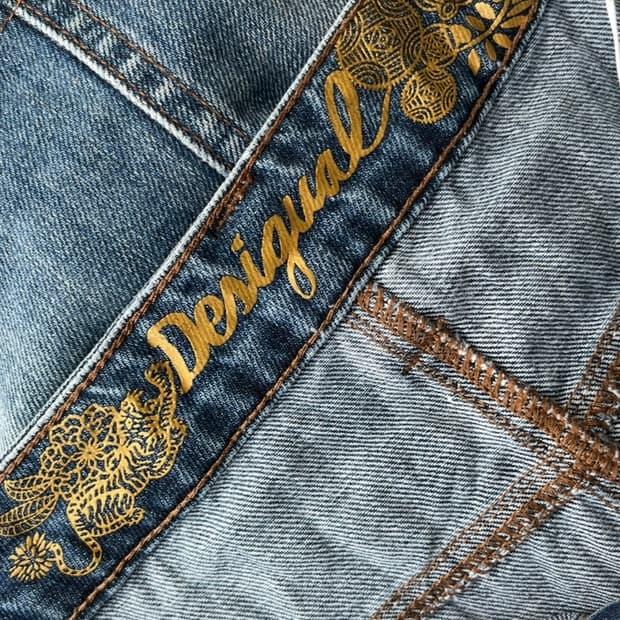 Desigual 데님 자수 스커트 9