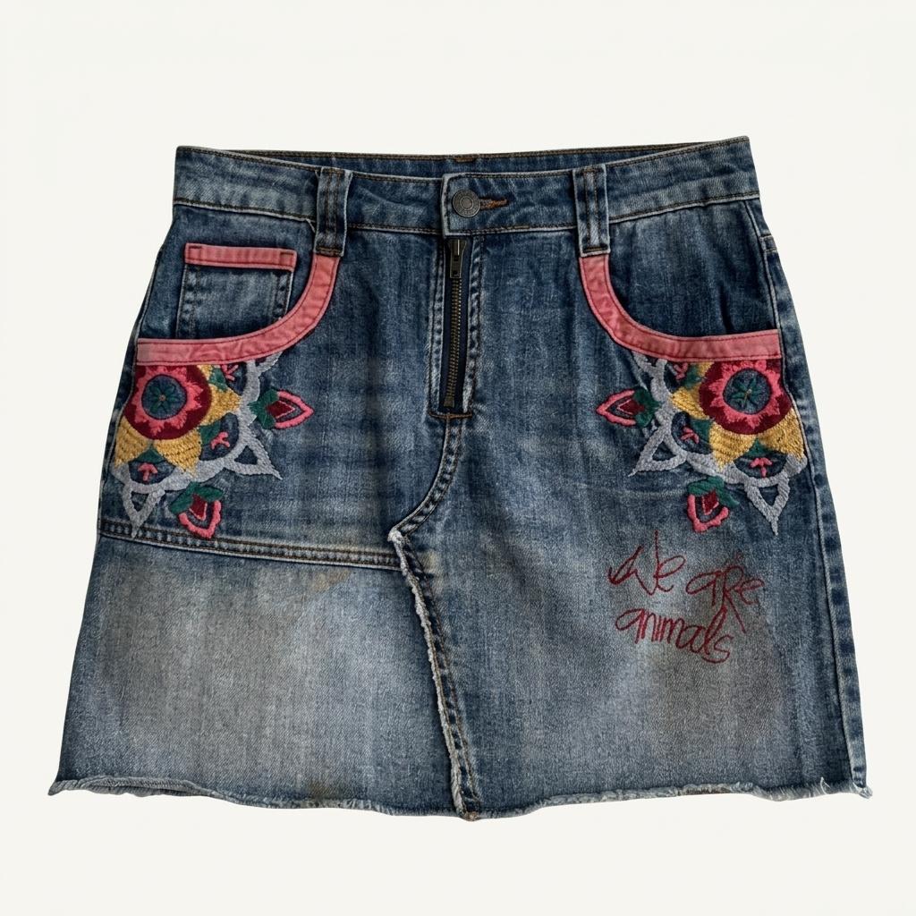 Desigual 데님 자수 스커트 1