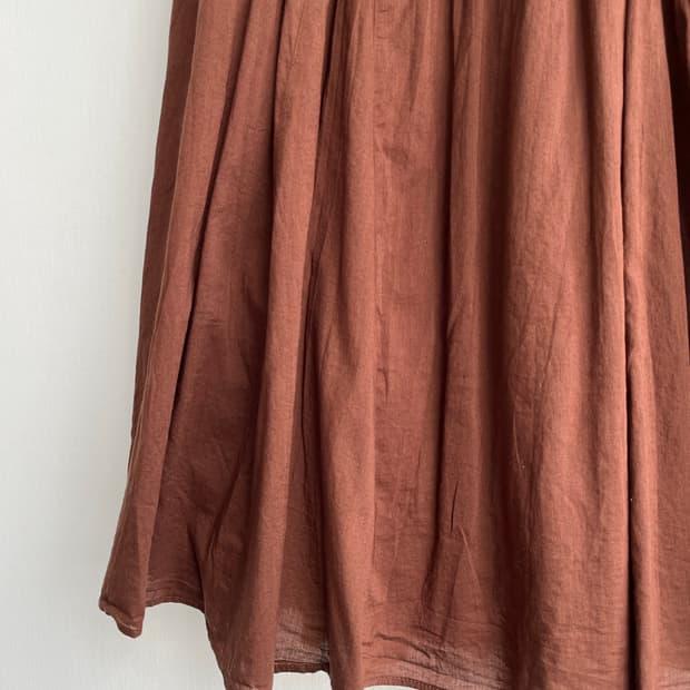 *SALE) 브라운 수술 롱 스커트 4