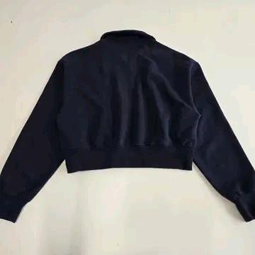 마리떼 프랑소와 저버 크롭 하프 집업. 맨투맨 네이비 M 3