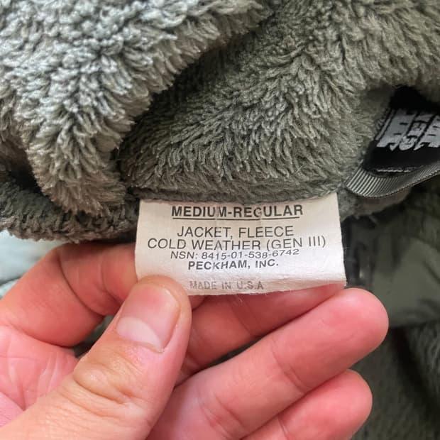 미군 US ARMY Gen3 플리스 MADE IN USA M/R 7