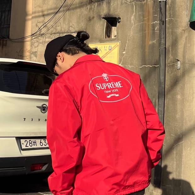 Supreme Crest Coaches Jacket Red 24FW 2