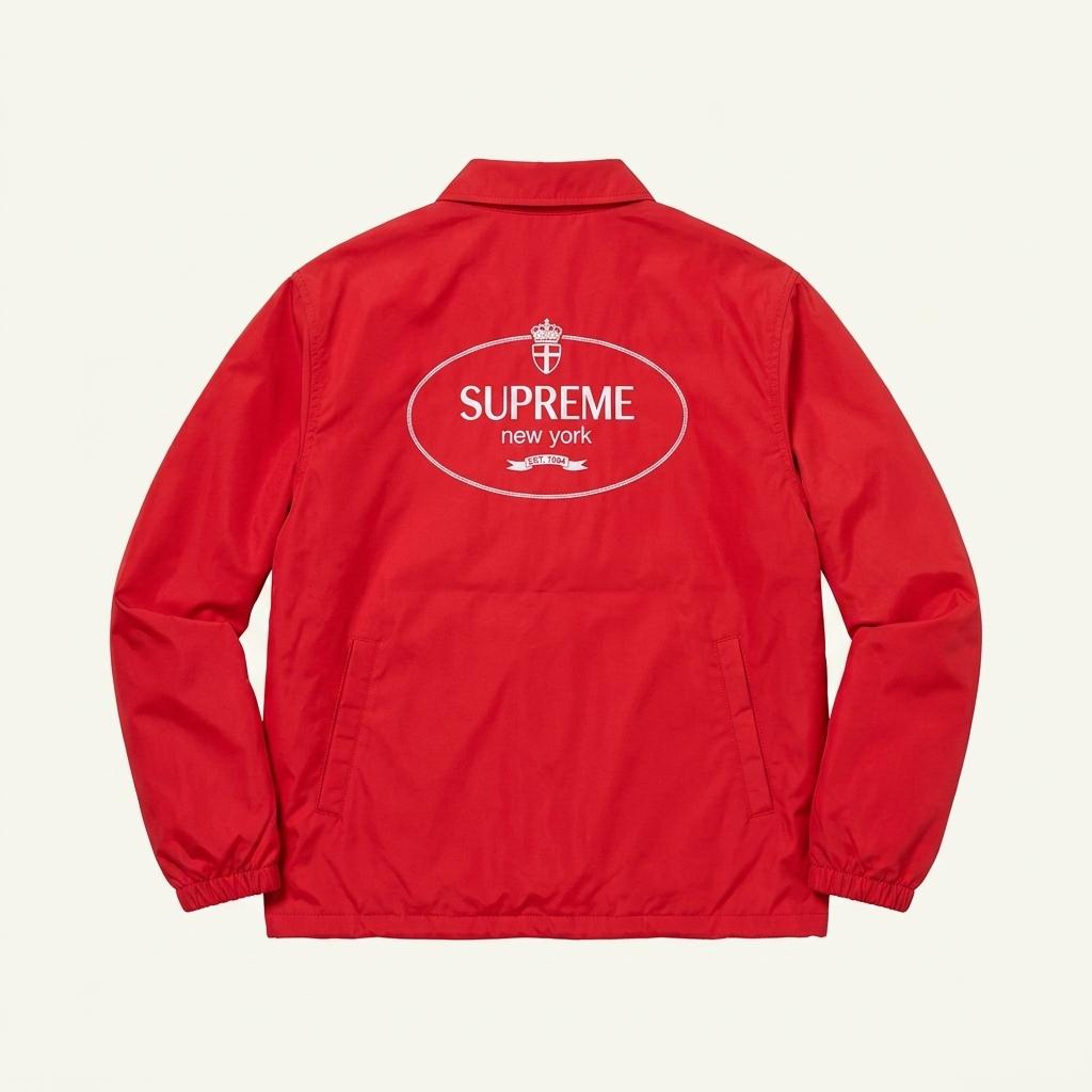 Supreme Crest Coaches Jacket Red 24FW 1