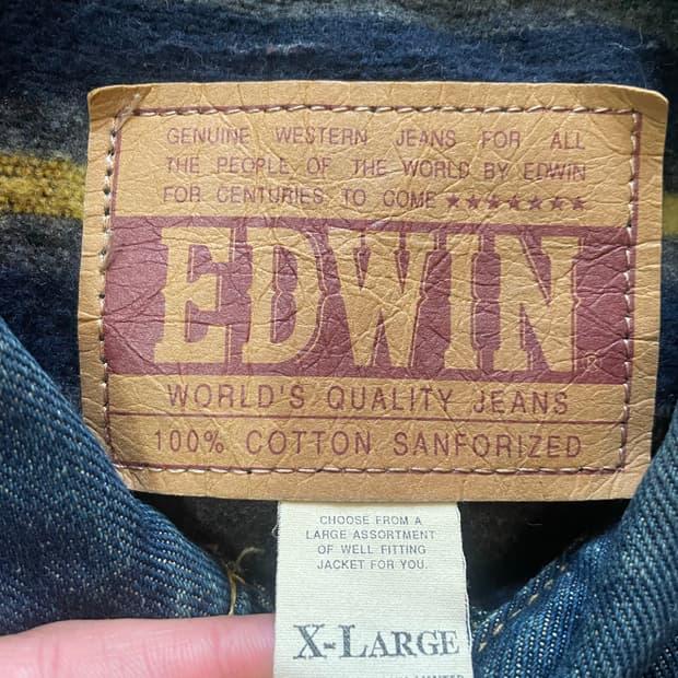 00s made in japan EDWIN 블랭킷 데님 자켓 XL 6