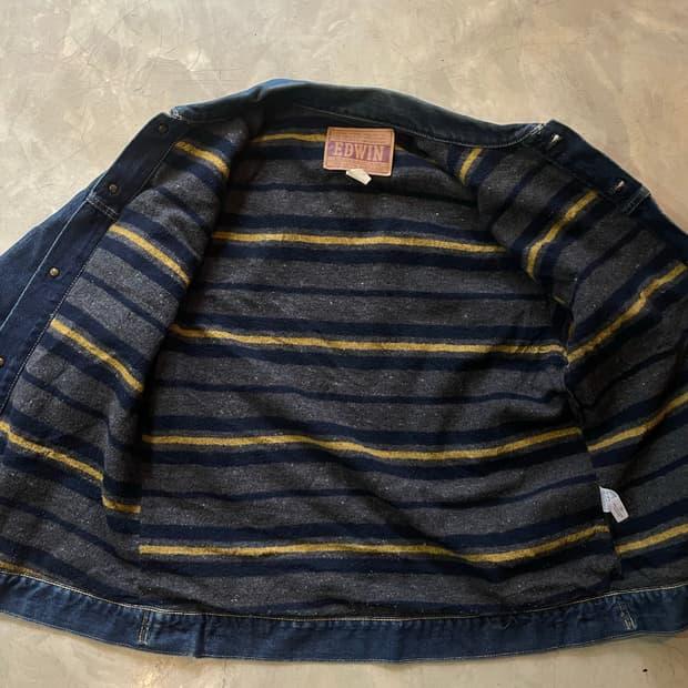 00s made in japan EDWIN 블랭킷 데님 자켓 XL 9