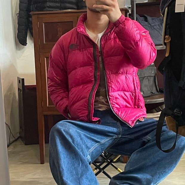 노스페이스 핑크 경량 패딩 95 2
