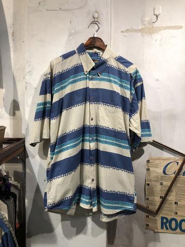 Tom Collins beige&blue short sleeve shirt 6