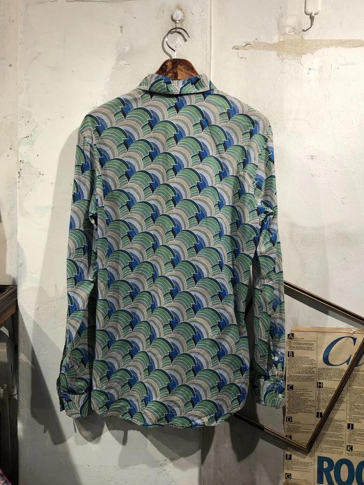 Just Cavalli green patterned shirt 4