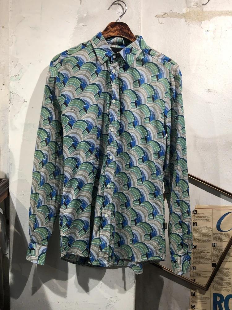 Just Cavalli green patterned shirt 3