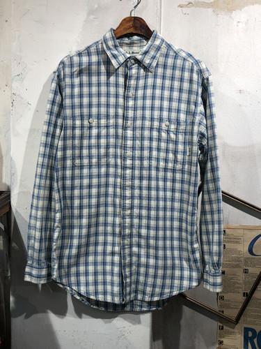 L.l.bean light blue check shirt 6