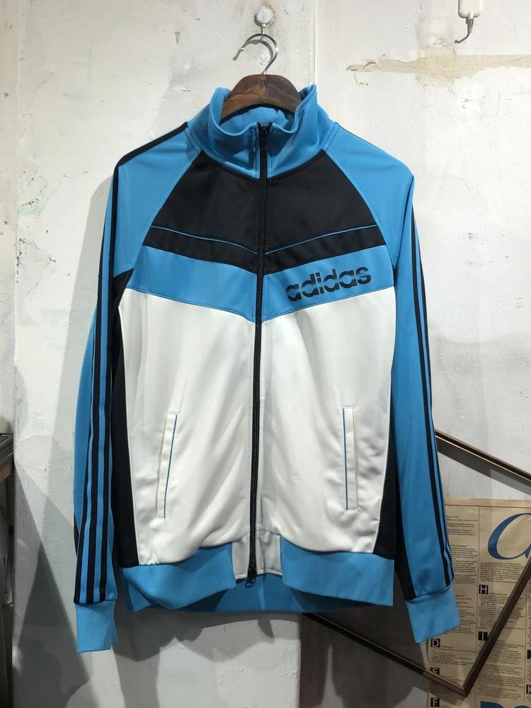 Adidas sky blue high neck track jacket 3