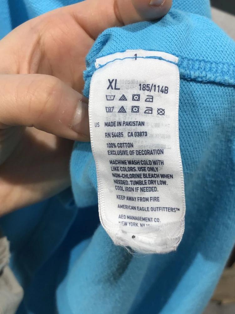 American Eagle Outfitters light blue polo shirt 6