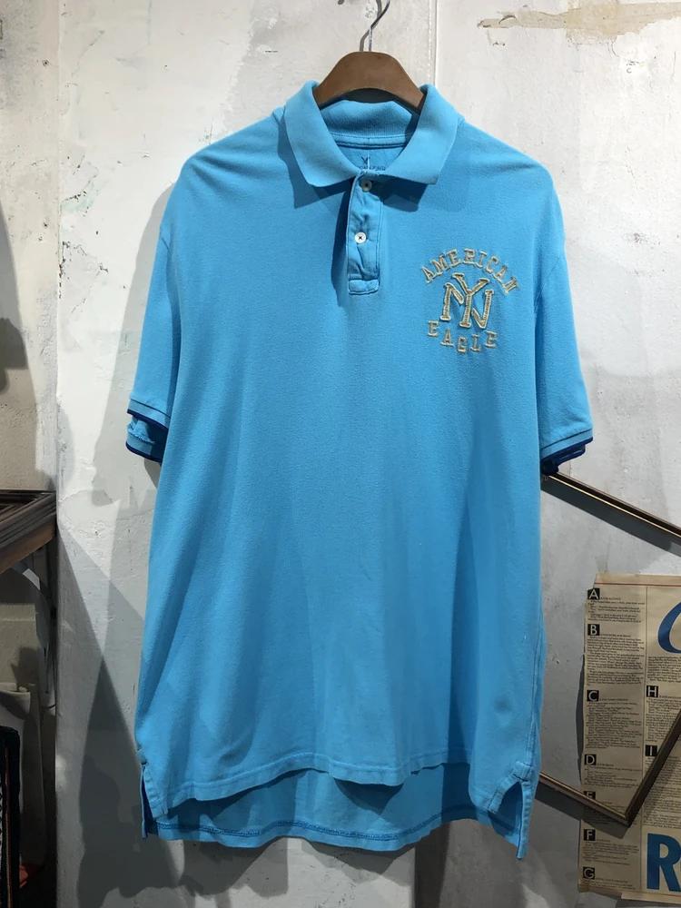 American Eagle Outfitters light blue polo shirt 3