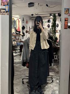 Belted black side slit skirt 2