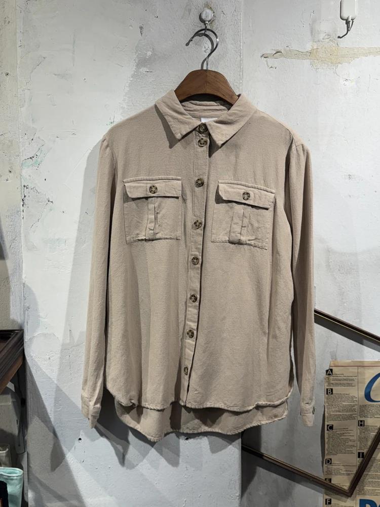 Vila beige long sleeve shirt 4