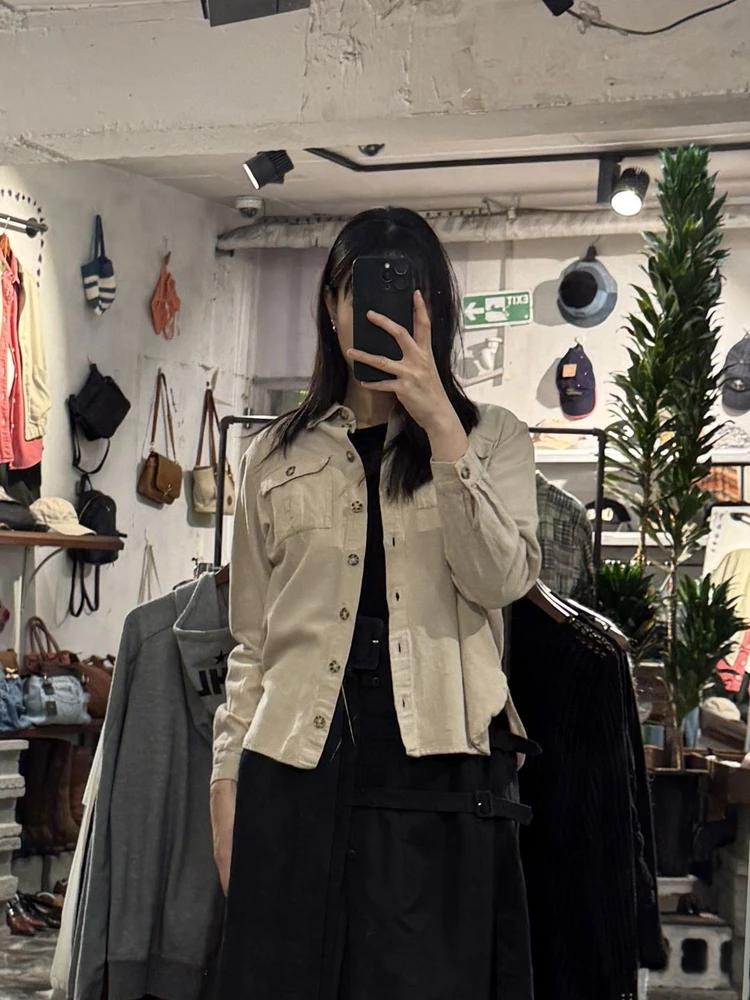 Vila beige long sleeve shirt 3