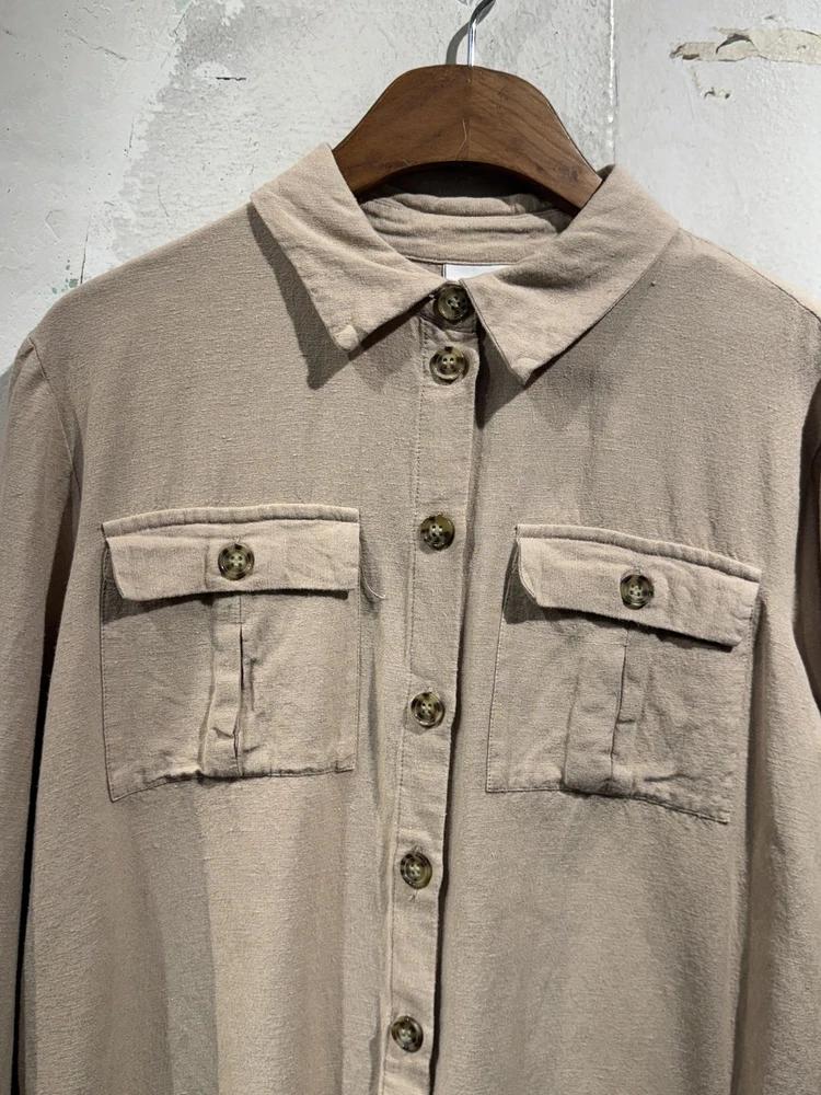 Vila beige long sleeve shirt 5
