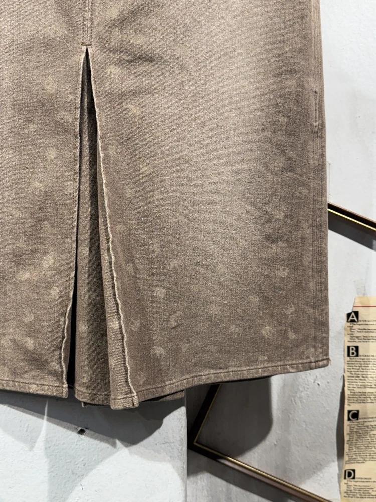 Krizia beige pocket detail skirt 5