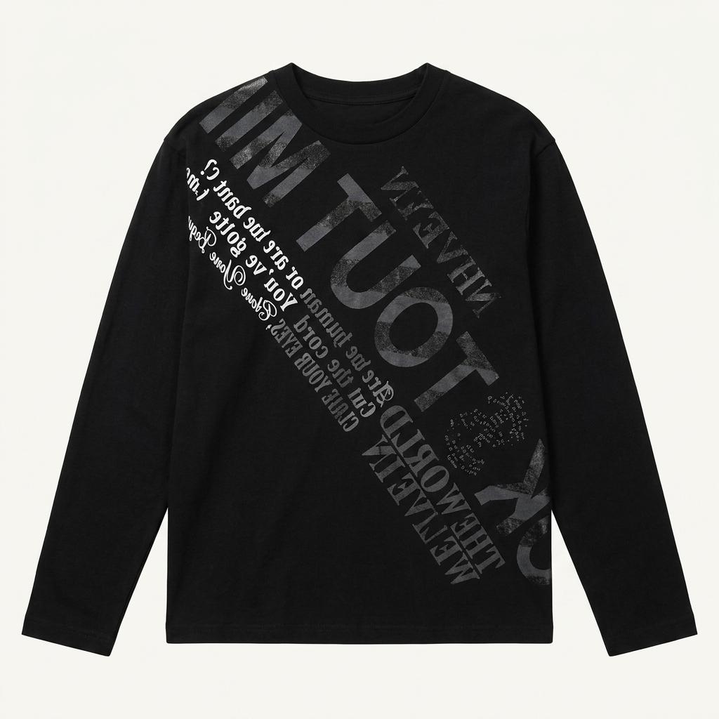 Sorridere black long sleeve t-shirt 1
