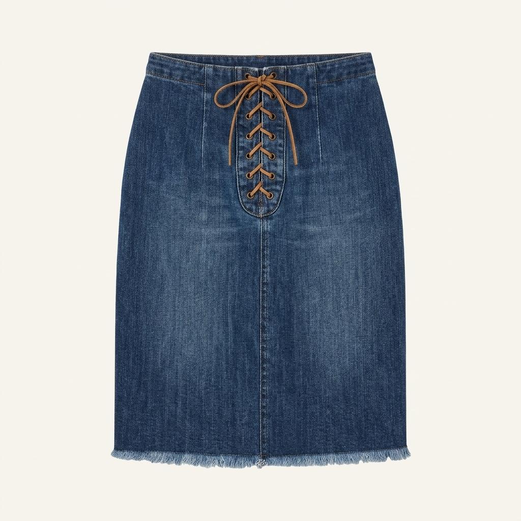 Bming Life Store denim midi skirt 1