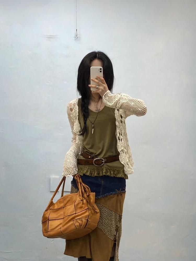 Ivory floral crochet cardigan 4