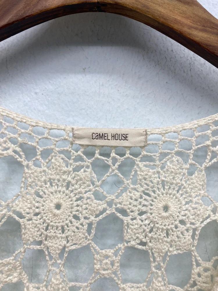 Ivory floral crochet cardigan 10
