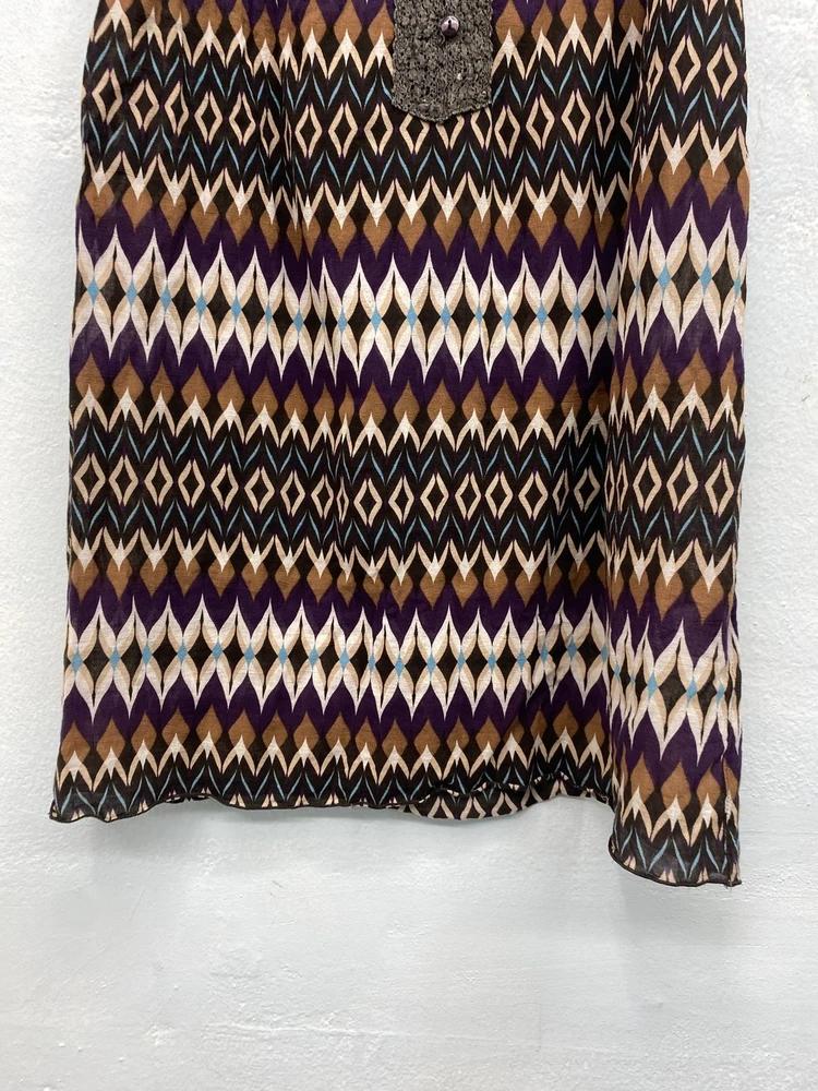 Multicolor geometric print sleeveless tunic 8