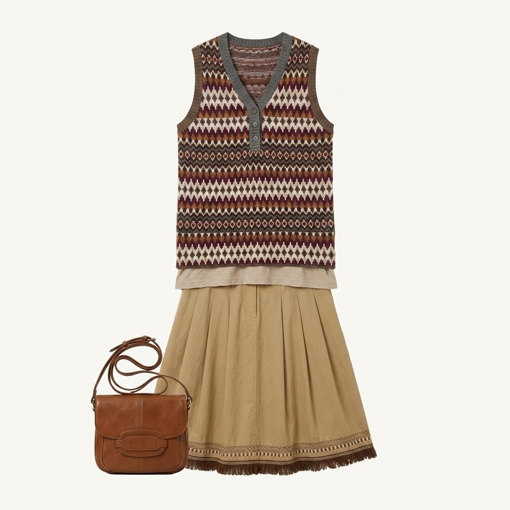 Multicolor geometric print sleeveless tunic 1