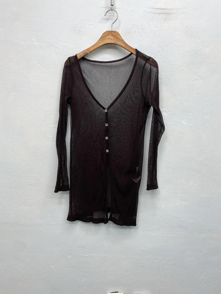 Brown see-through cardigan 5
