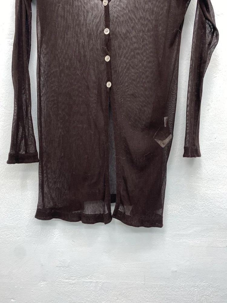 Brown see-through cardigan 7