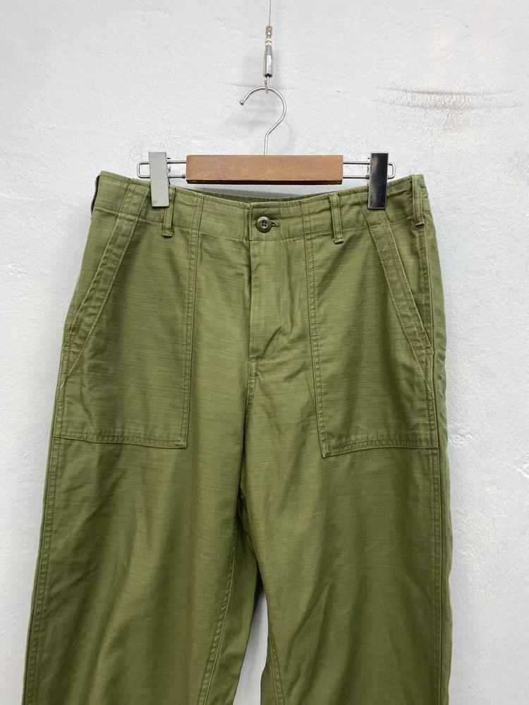 Olive green cotton fatigue pants 6