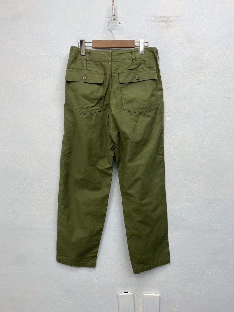Olive green cotton fatigue pants 8