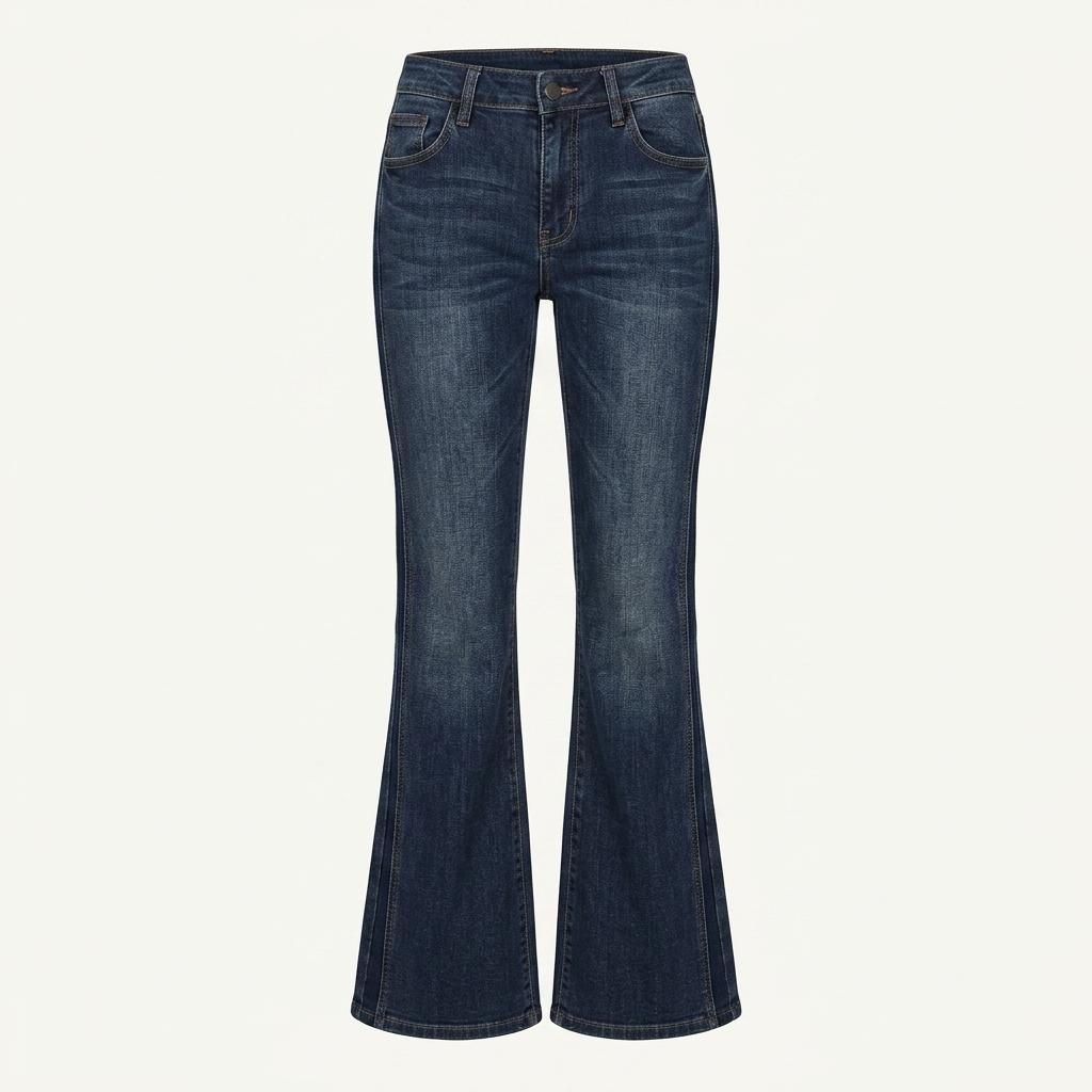 Wrangler dark blue low rise bootcut jeans 1