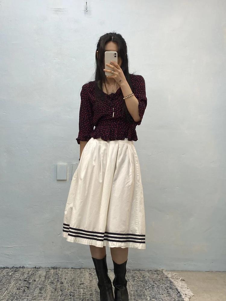 Ehka Sopo white flared skirt 3