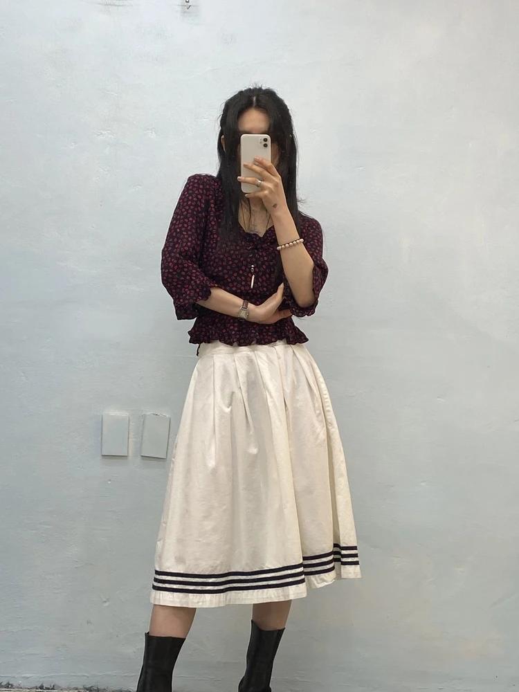 Ehka Sopo white flared skirt 4