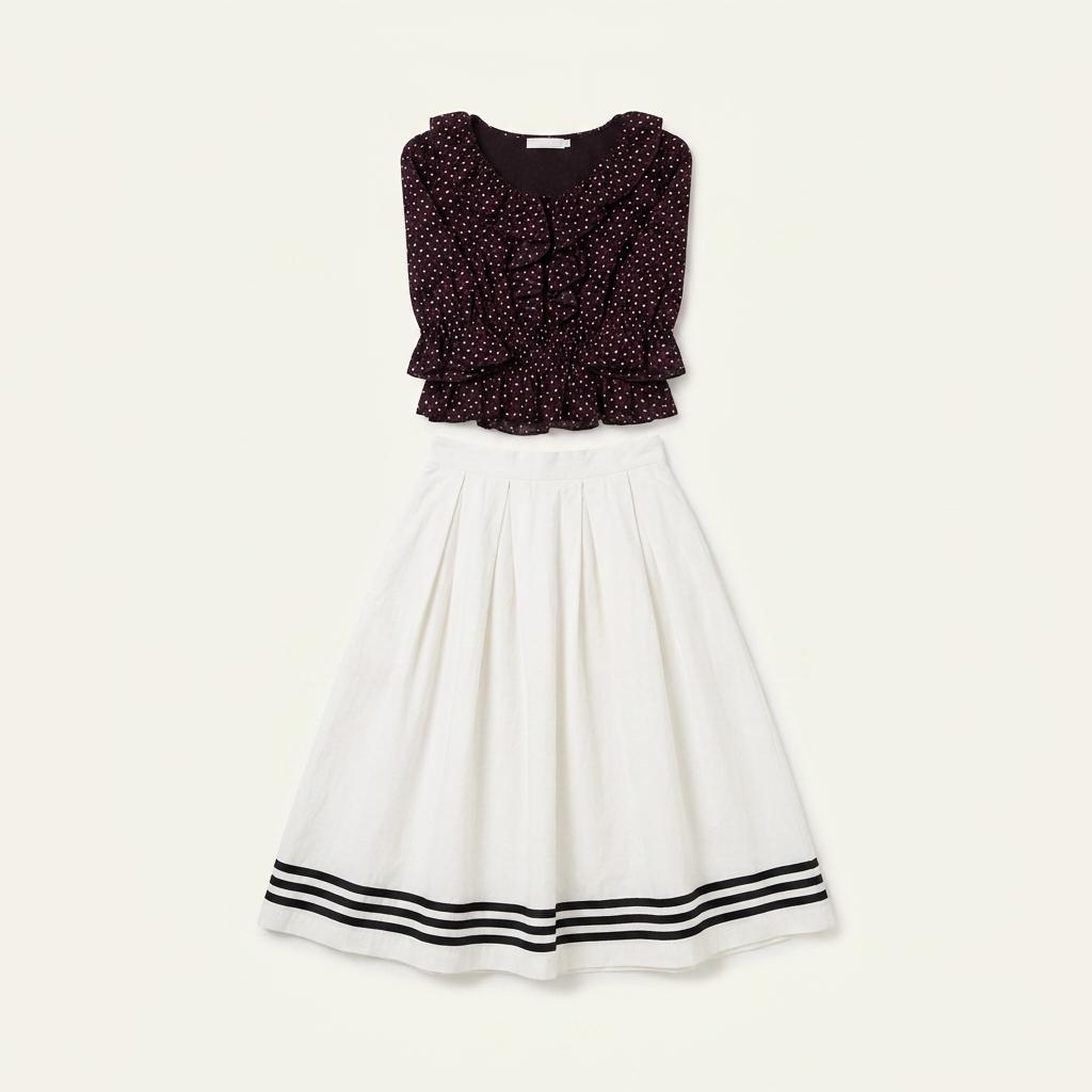 Ehka Sopo white flared skirt 1