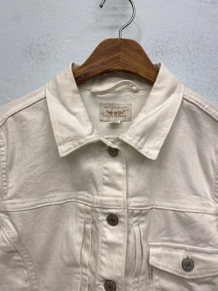 Levi Strauss & Co white denim jacket 7