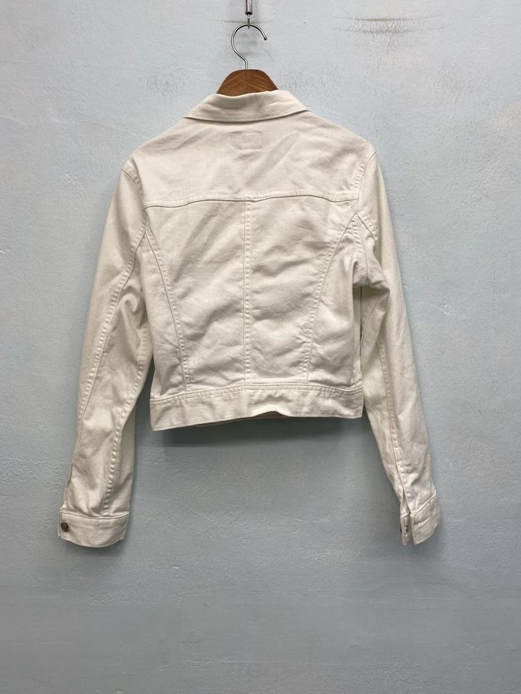 Levi Strauss & Co white denim jacket 10