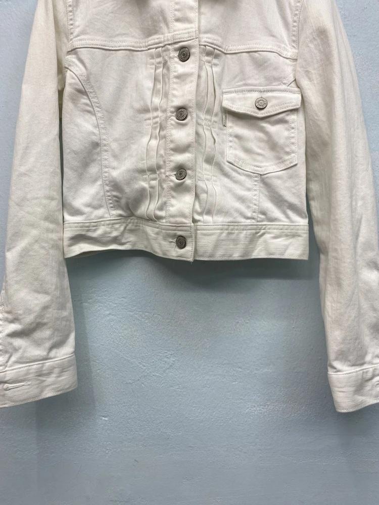 Levi Strauss & Co white denim jacket 8