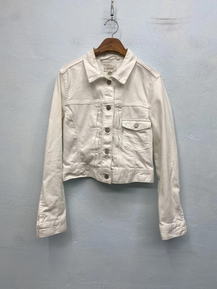 Levi Strauss & Co white denim jacket 6