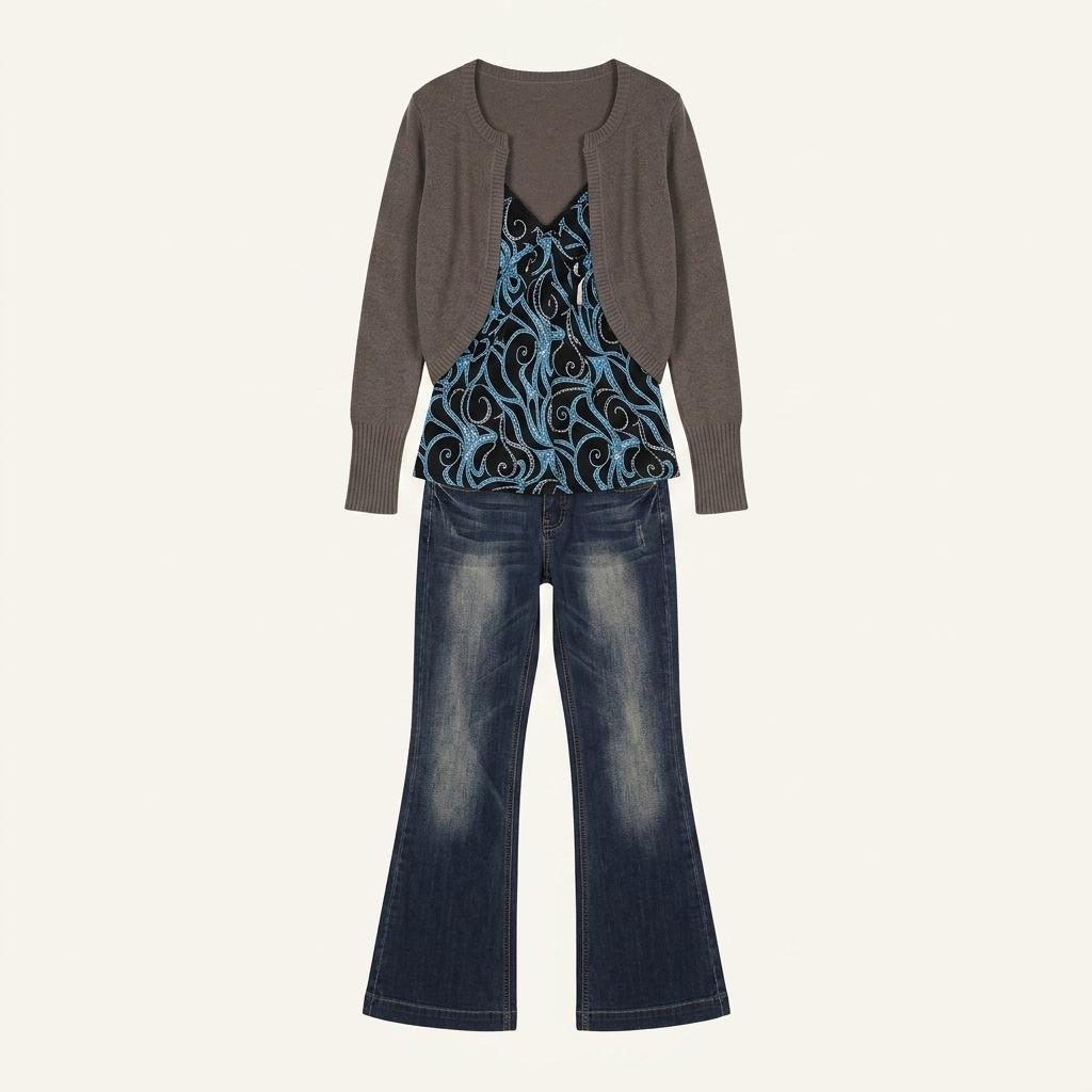 Urban Research gray frill open knit cardigan 1