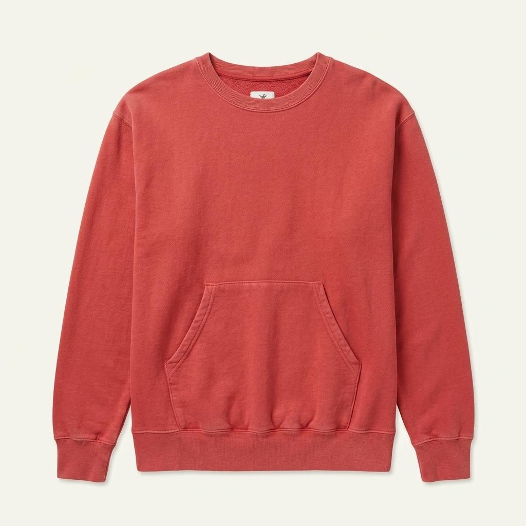 Orange red lettering back print sweatshirt 1