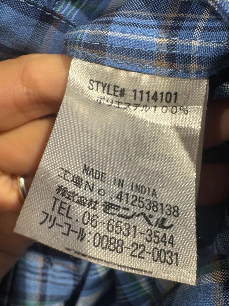 Montbell blue check short sleeve shirt 6