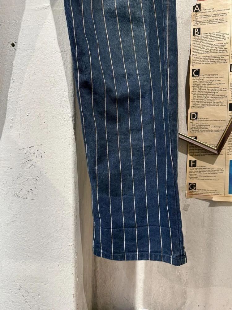 Navy pinstripe pants 5