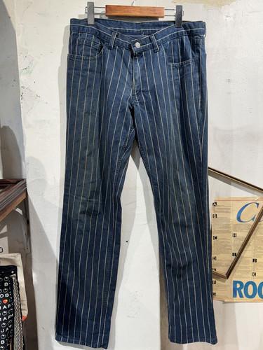 Navy pinstripe pants 9