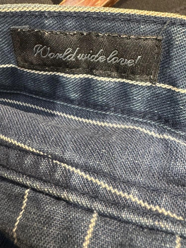 Navy pinstripe pants 6