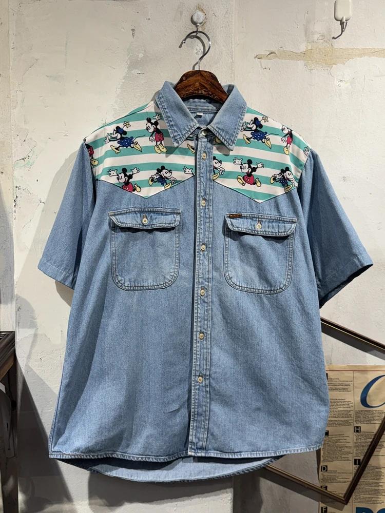 Rifle mickey mouse denim shirt 3