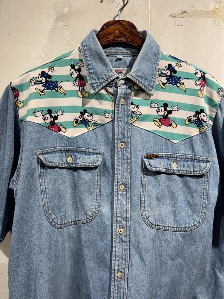 Rifle mickey mouse denim shirt 4