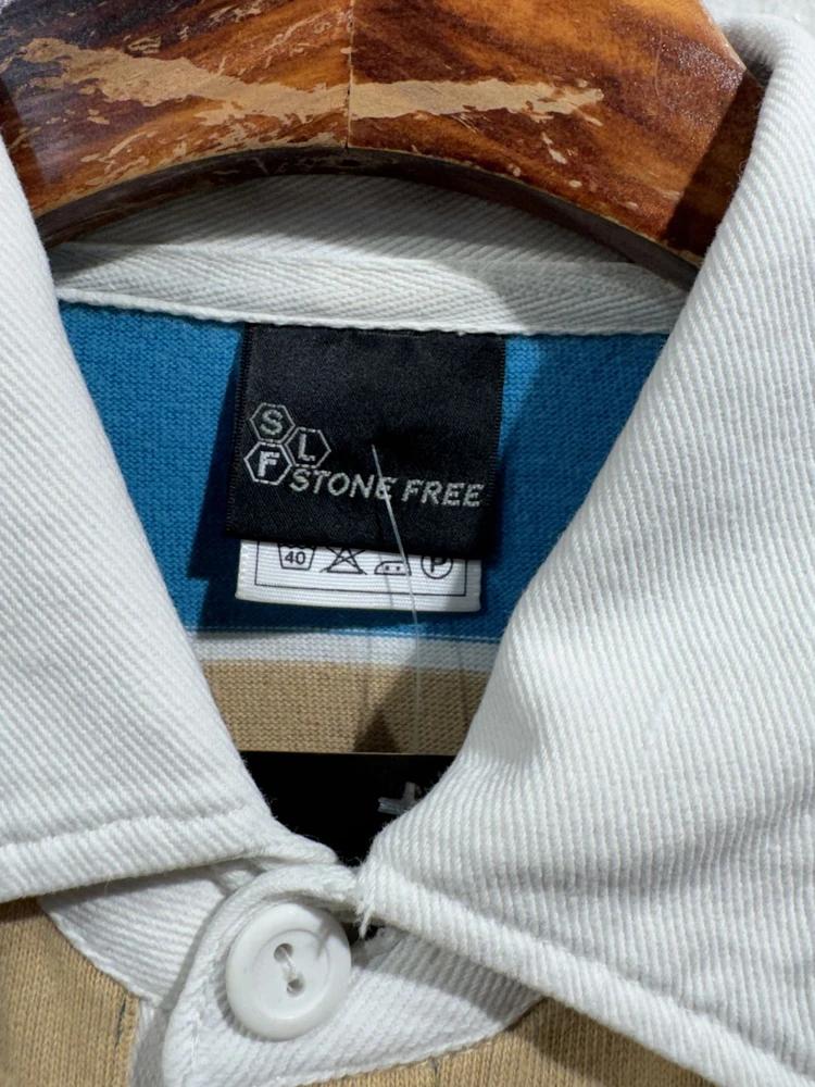 Stone Free striped polo shirt 6