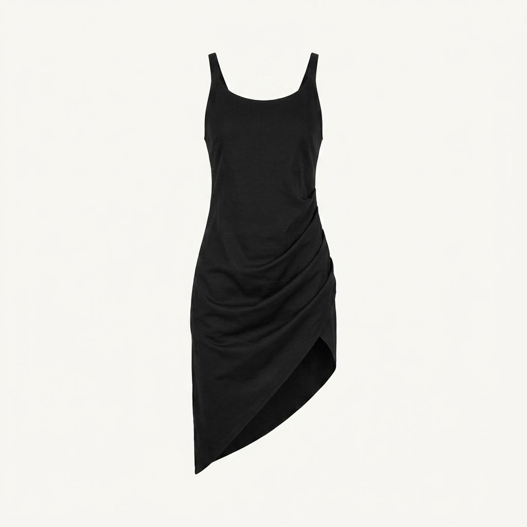 Black satin bustier slip long onepiece# 1